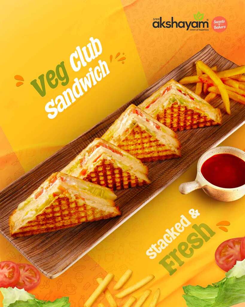 veg club sandwich